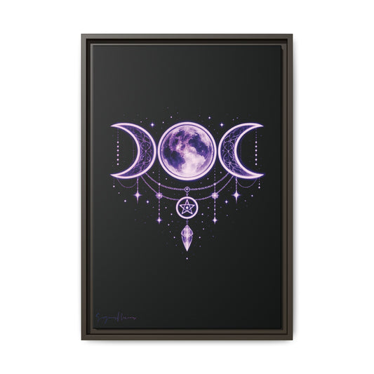 Amathyst Triple Moon Framed Canvas