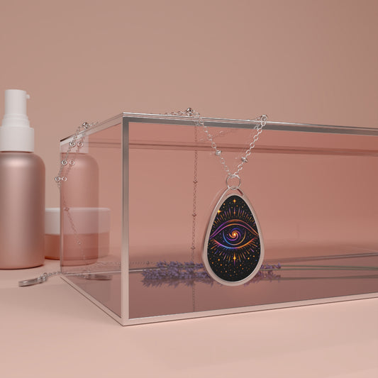 Infinite Cosmic Eye, Oval Necklace