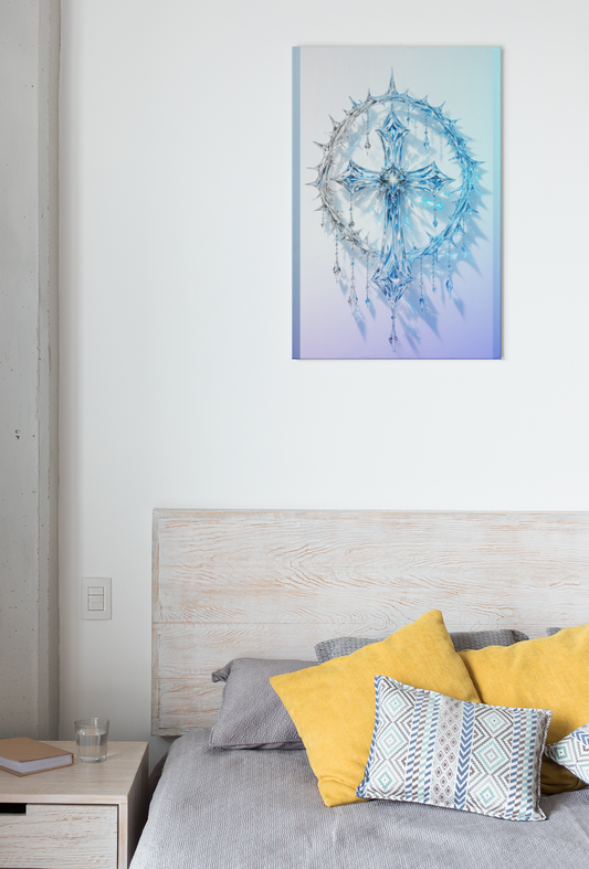 Ice Crystal Cross Acrylic, Dreamcatcher Wall Art