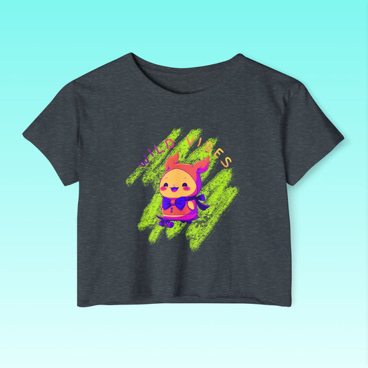 Wild Vibes Kawaii Crop Top Printify