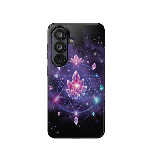 Mystic Crystal Lotus Galaxy S26 Phone Case