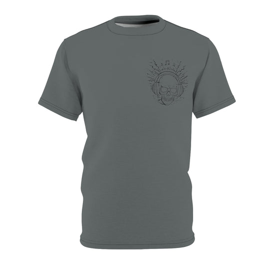 Skull Music burst Tee, Gothic Graphic T-Shirt Printify