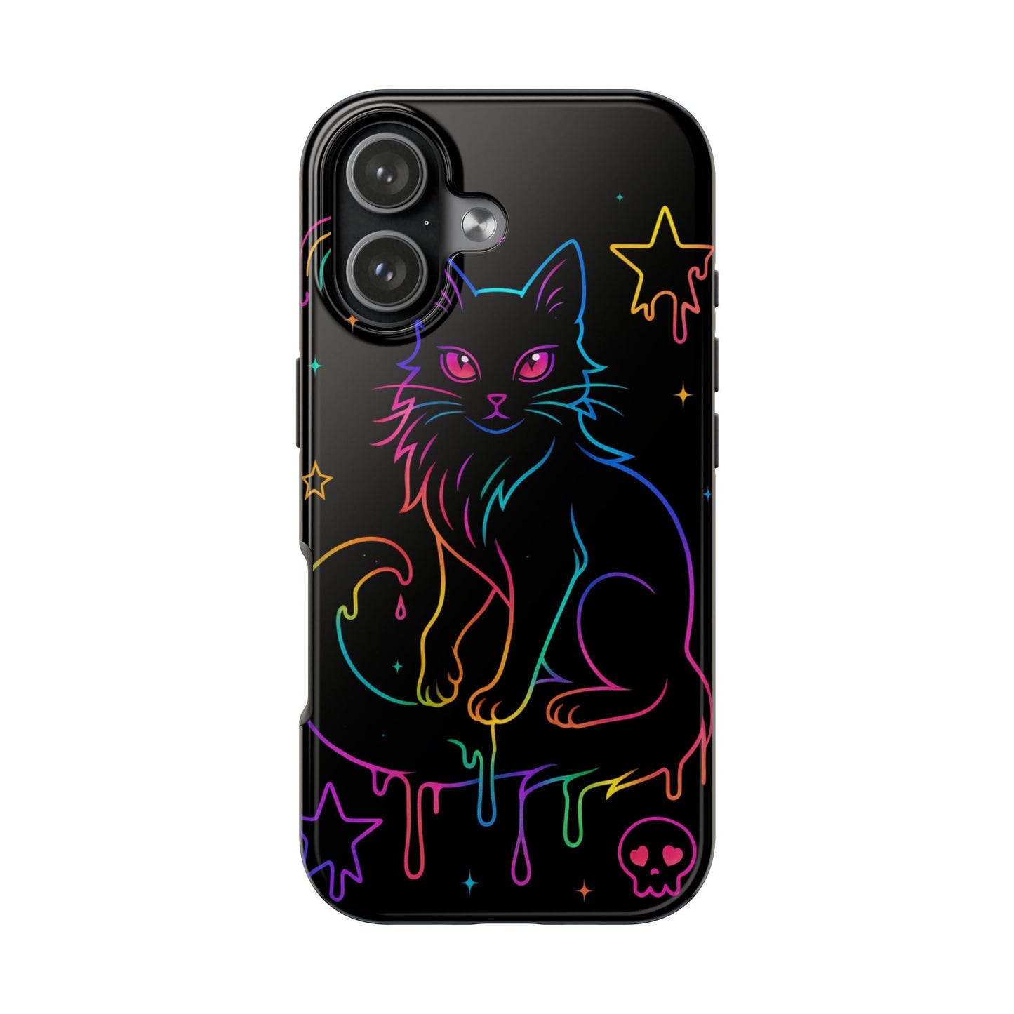 Neon Drip Cat Phone Case | Tough Phone Case | Samsung Galaxy S24 - S25 | iPhone 16 - 17 Printify