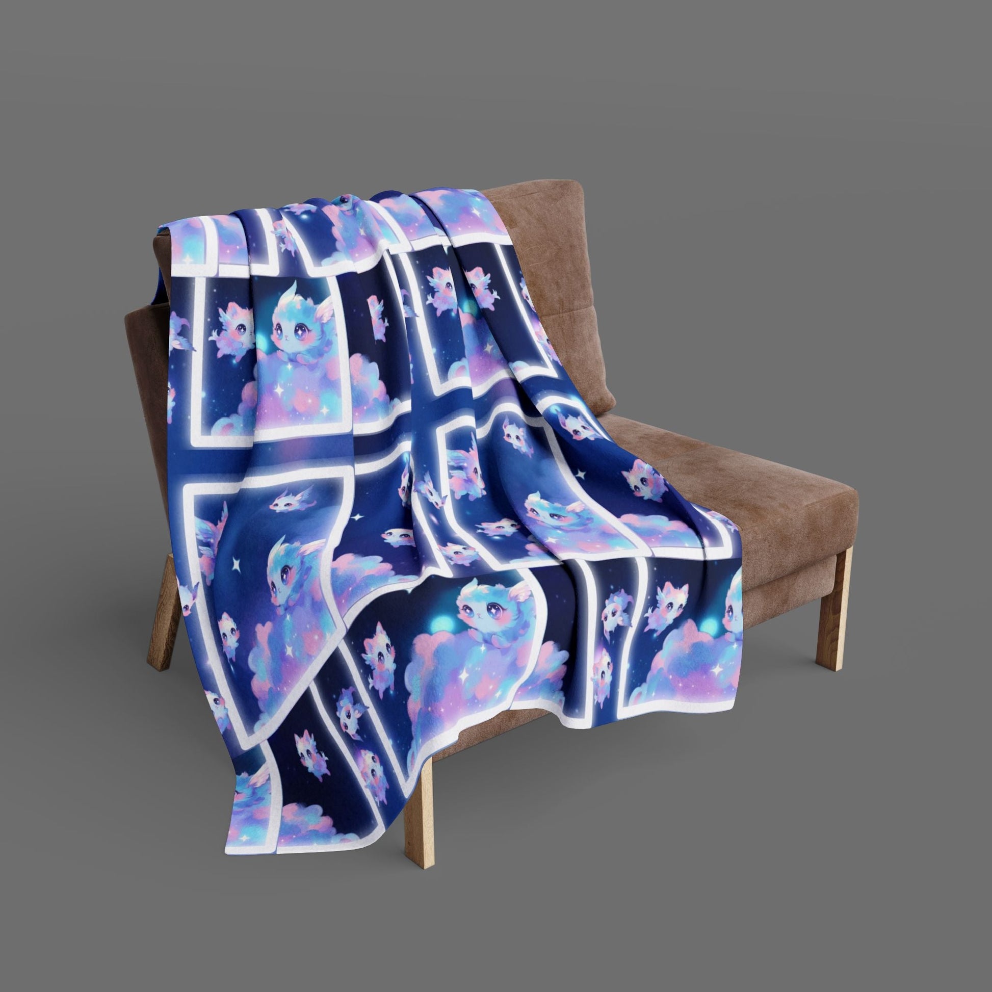 Cloud Kitty Sprites, Arctic Fleece Blanket Printify