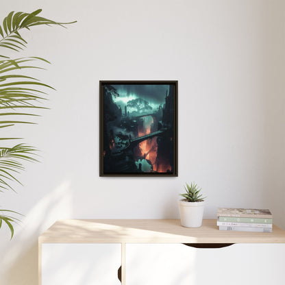 Mysterious Fantasy Canyon Matte Canvas Framed | Landscape Wall Art Printify