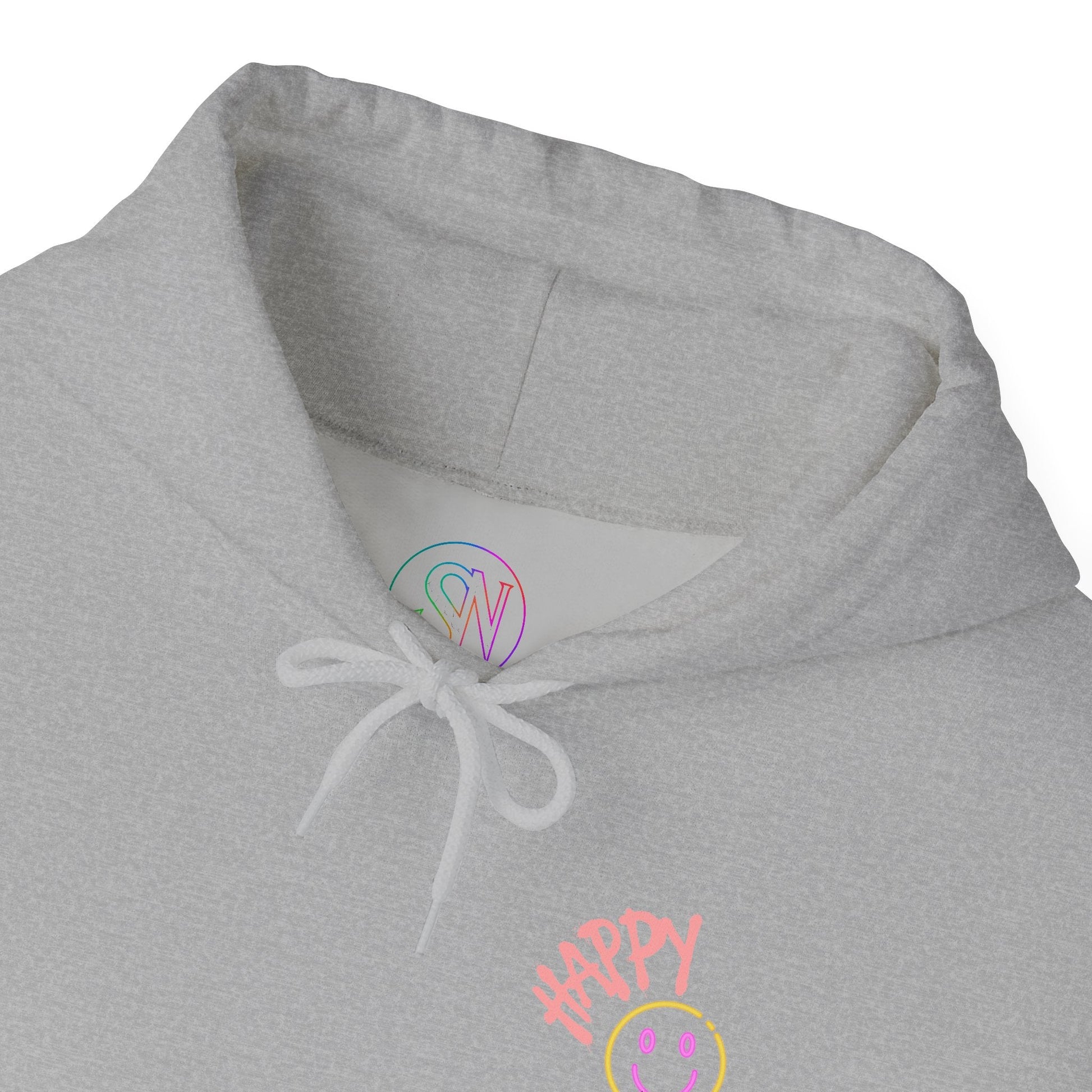 Neon Smiley Face Collage Hoodie Printify