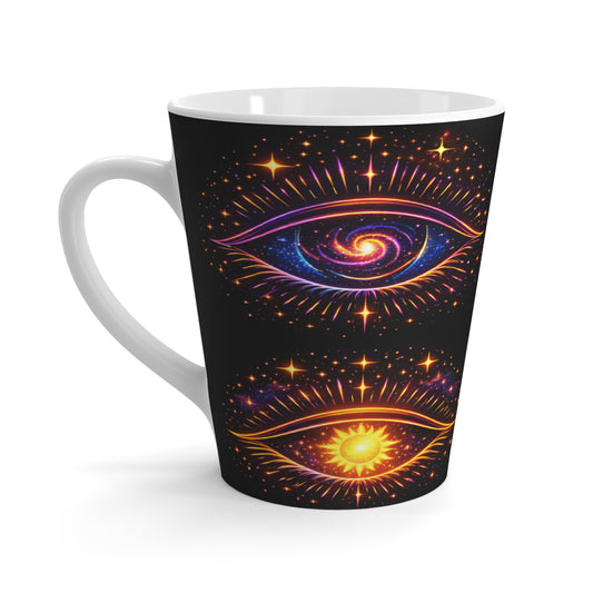 Infinite Cosmic Eyes, Latte Mug