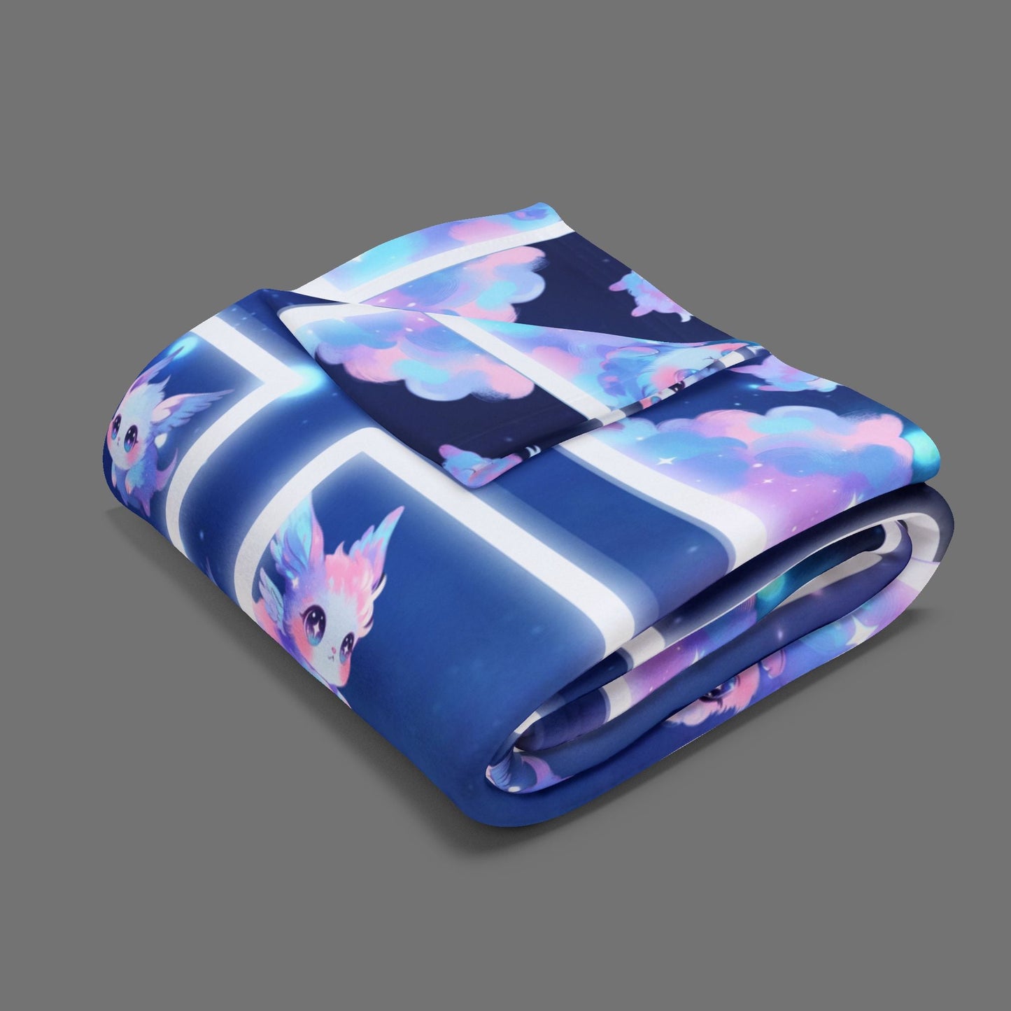 Cloud Kitty Sprites, Arctic Fleece Blanket Printify