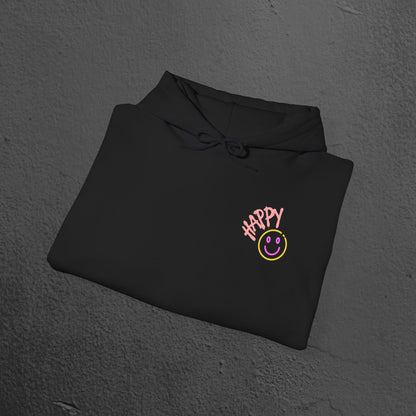 Neon Smiley Face Collage Hoodie Printify