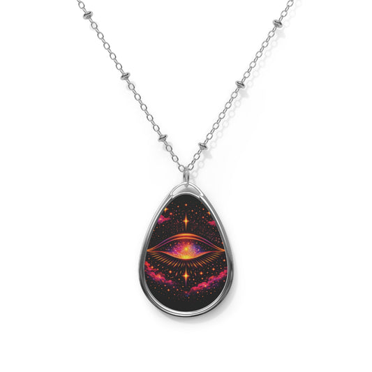 Mystic Eye Oval Necklace Pendant