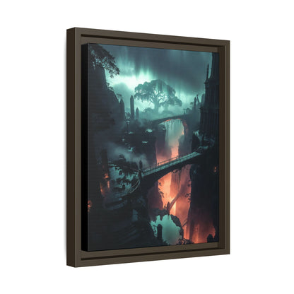Mysterious Fantasy Canyon Matte Canvas Framed | Landscape Wall Art Printify