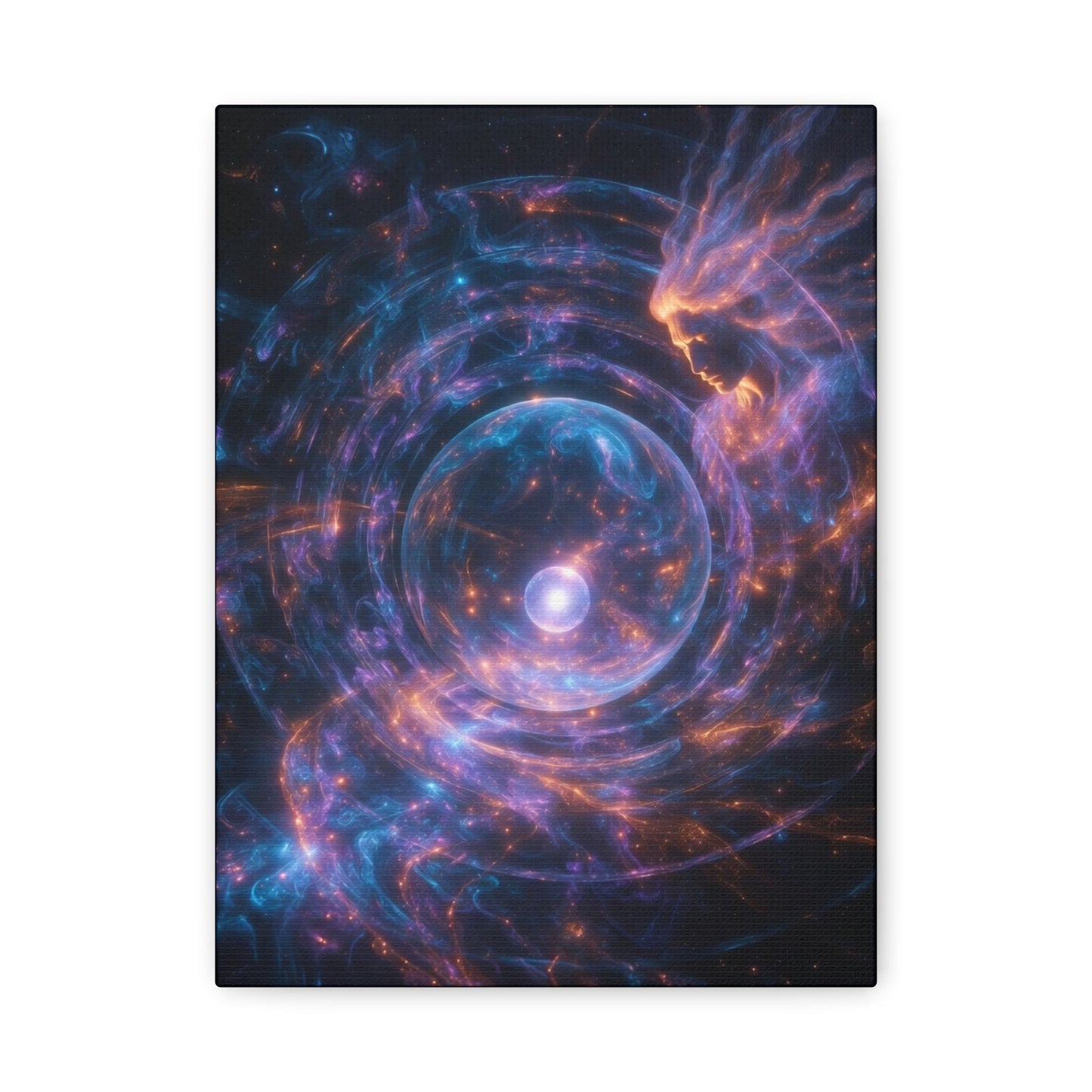 Cosmic Vortex Matte Canvas Print, Nebula Galaxy Wall Art, Stretched 1.25" Printify