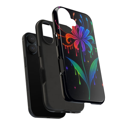 Neon Drip Flower Phone Case | Tough Phone Case Printify