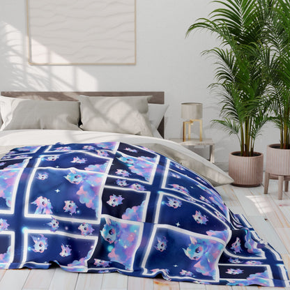 Cloud Kitty Sprites, Arctic Fleece Blanket Printify