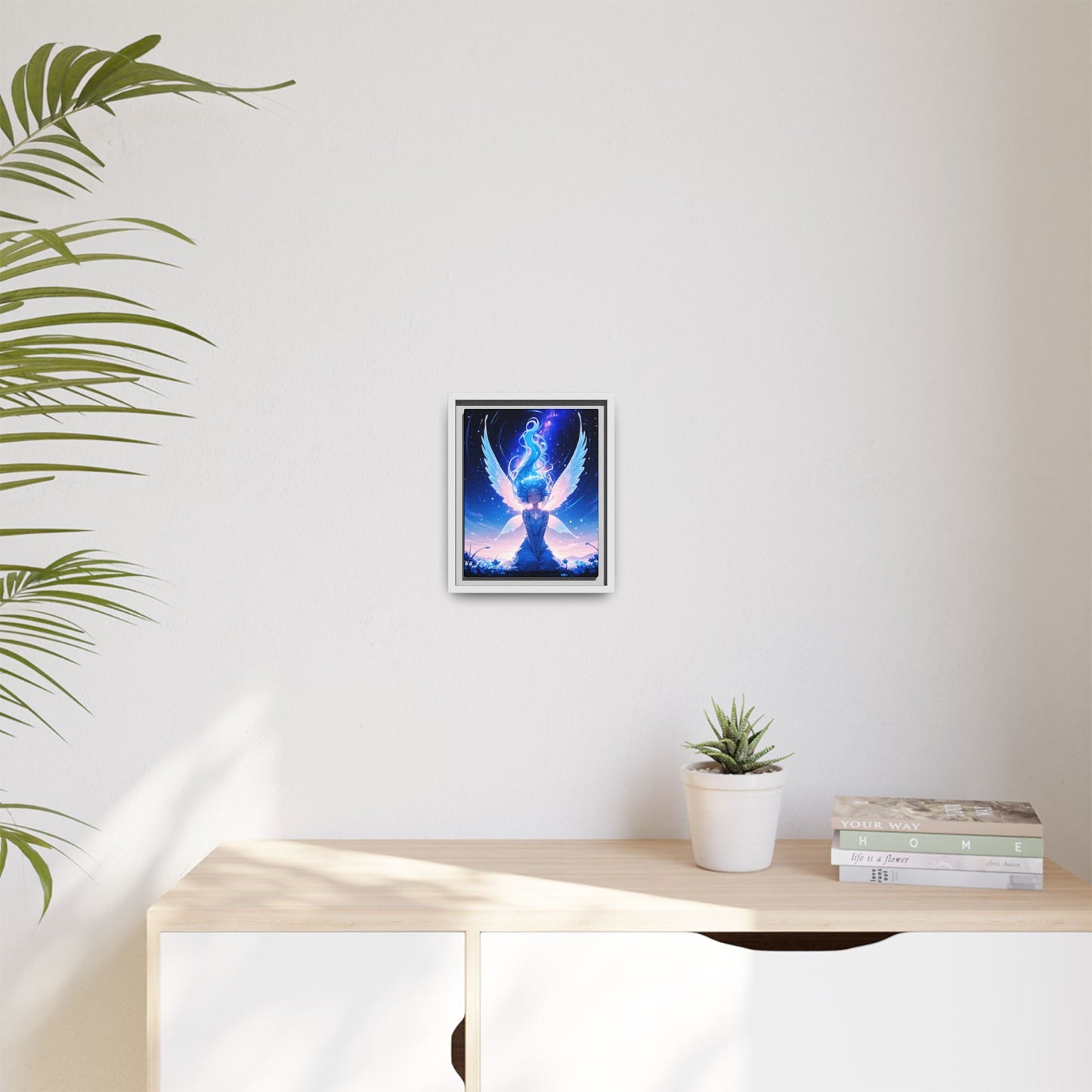 Blue Angel Fantasy Artwork framed canvas | Matte Canvas Printify