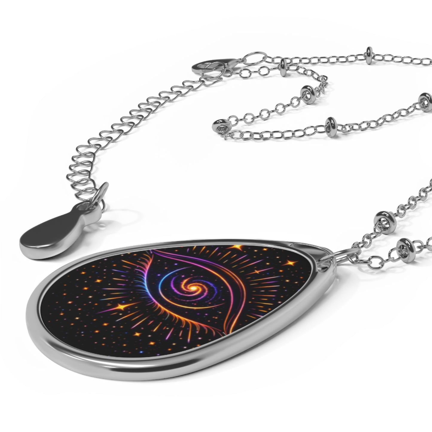 Infinite Cosmic Eye, Oval Necklace