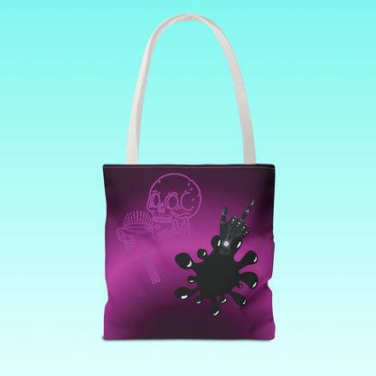 Neon Cyberpunk Girl Tote Bag Printify
