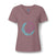 Crescent Moon & Lotus Graphic V-Neck Tee