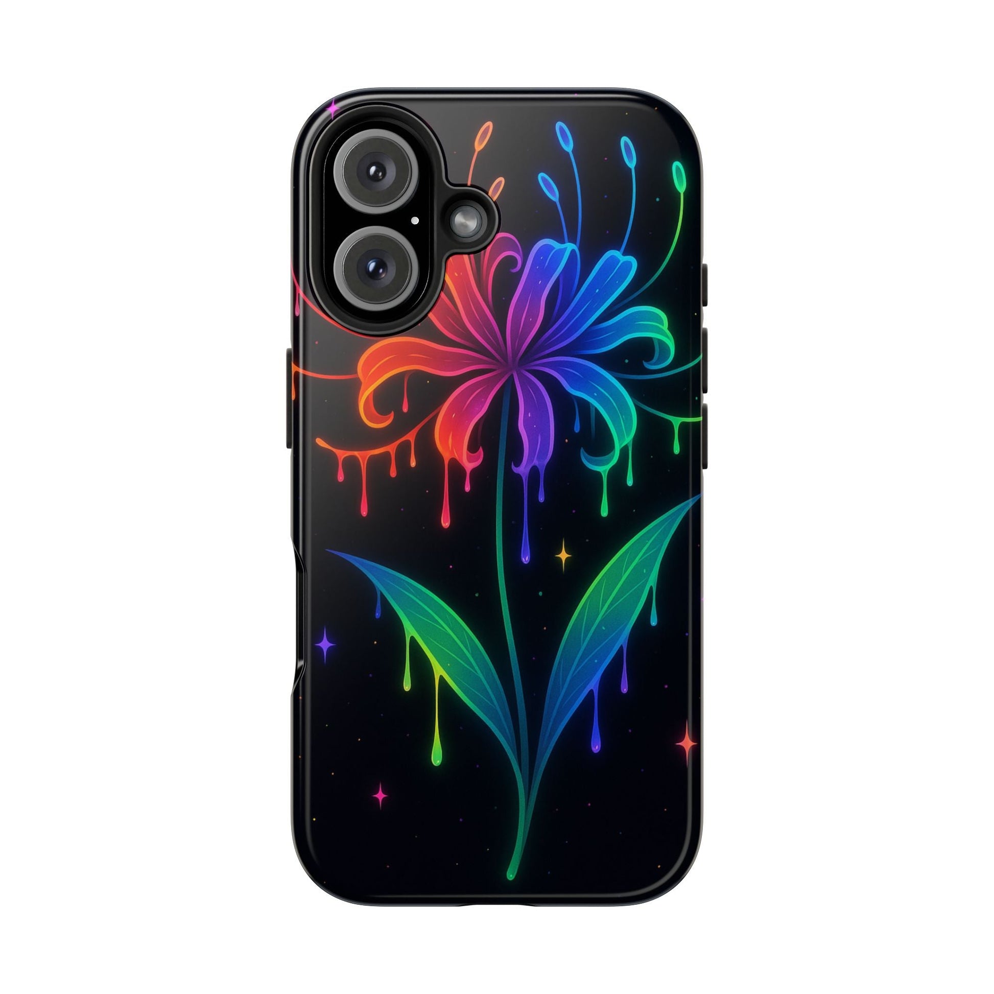 Neon Drip Flower Phone Case | Tough Phone Case Printify