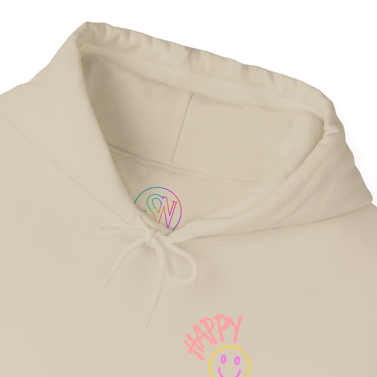 Neon Smiley Face Collage Hoodie Printify