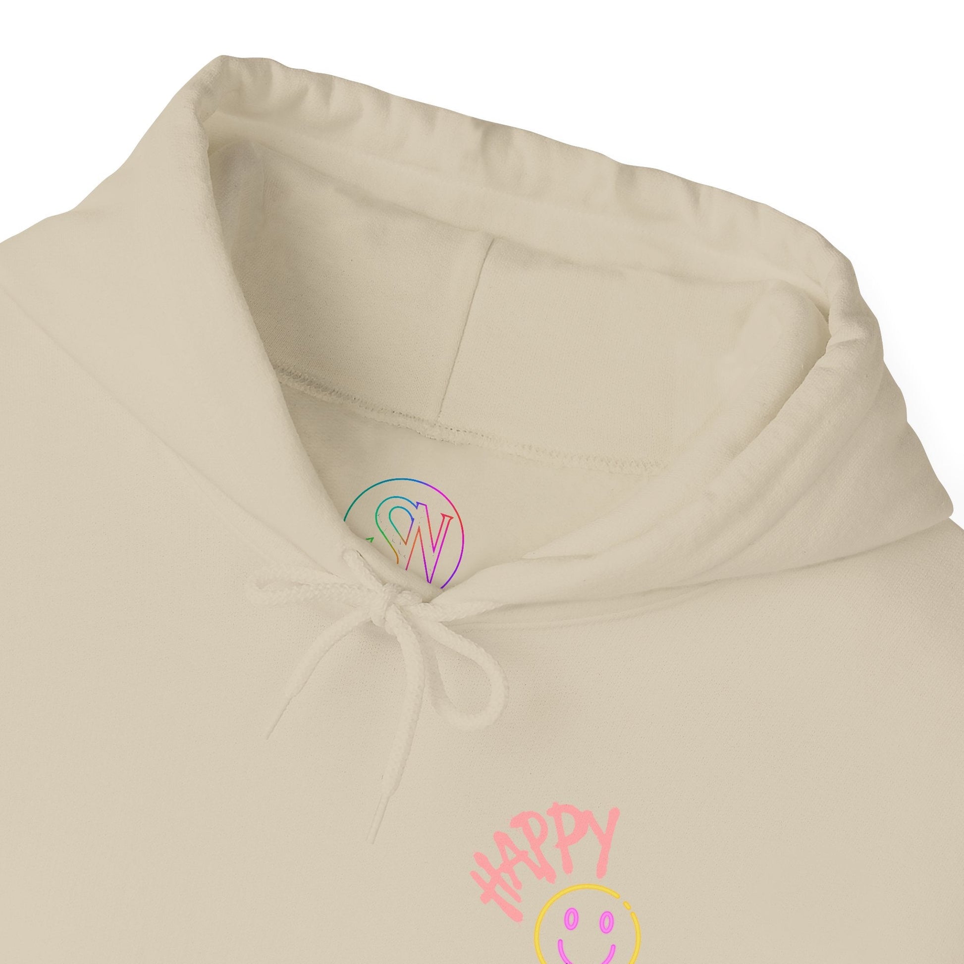 Neon Smiley Face Collage Hoodie Printify