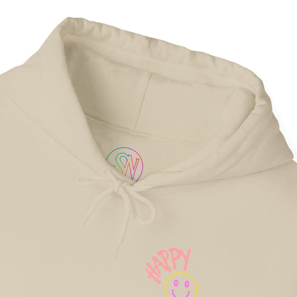 Neon Smiley Face Collage Hoodie Printify