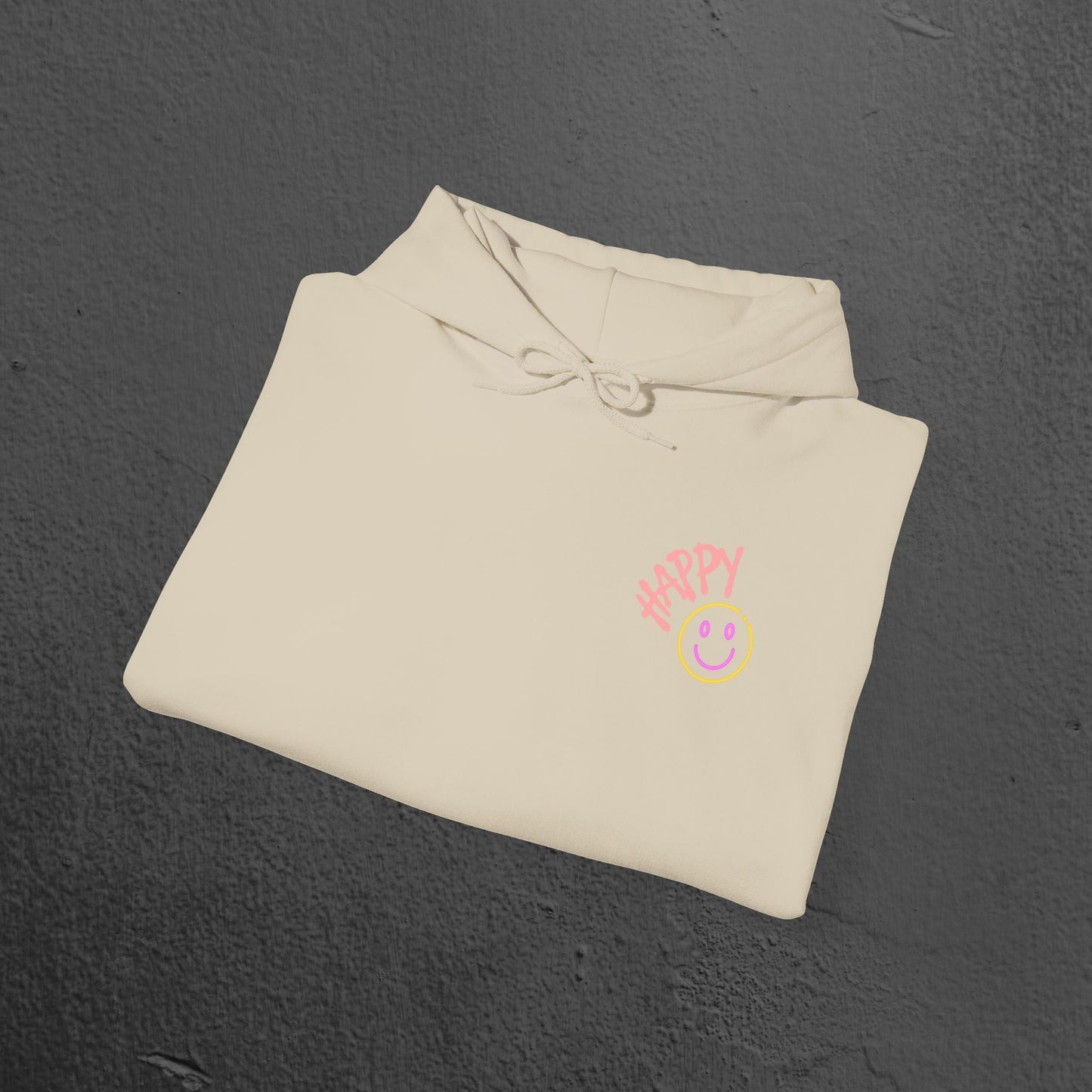 Neon Smiley Face Collage Hoodie Printify