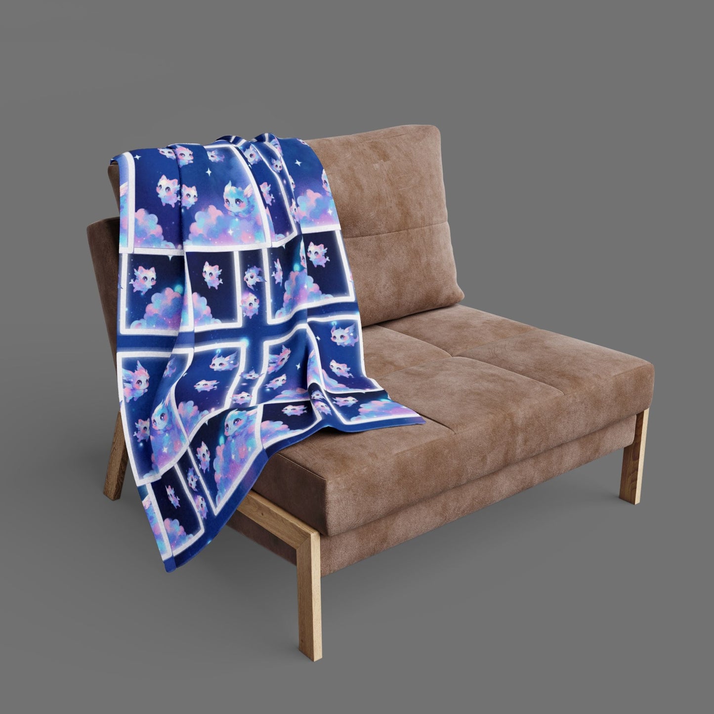 Cloud Kitty Sprites, Arctic Fleece Blanket Printify