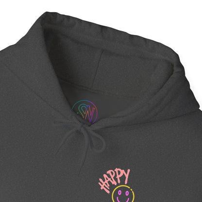 Neon Smiley Face Collage Hoodie Printify