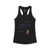 'Espresso, Crystal's and Chaos' Women's Ideal Racerback Tank