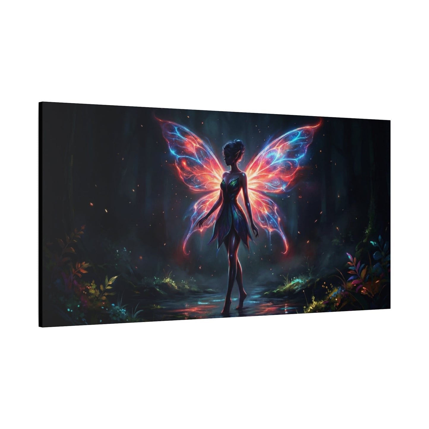 Neon Fairy Fantasy Canvas Printify