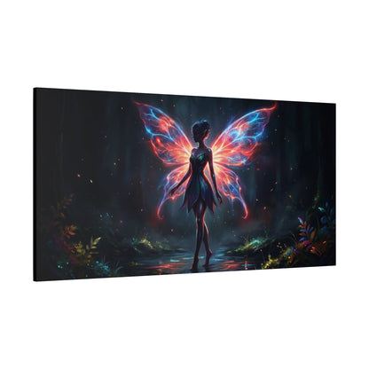 Neon Fairy Fantasy Canvas Printify