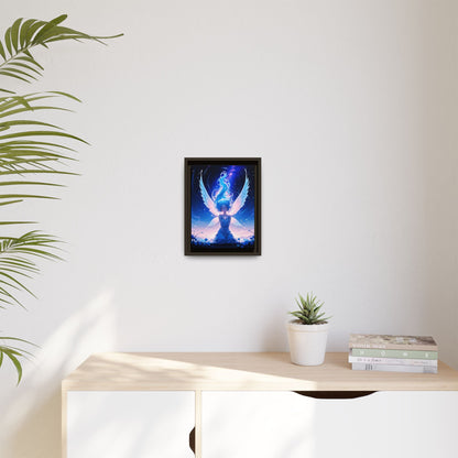 Blue Angel Fantasy Artwork framed canvas | Matte Canvas Printify