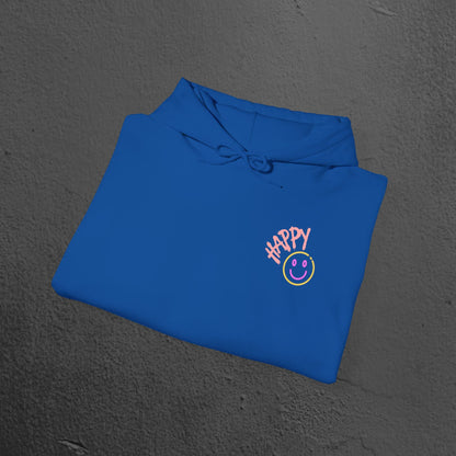 Neon Smiley Face Collage Hoodie Printify