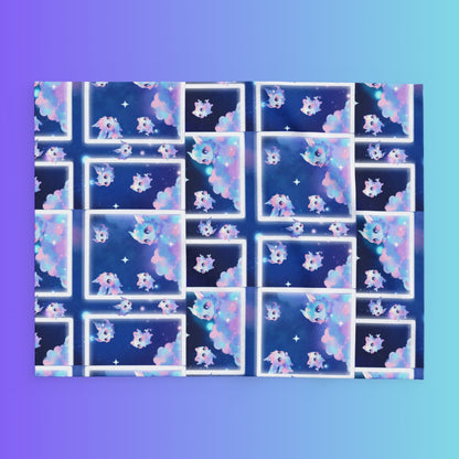 Cloud Kitty Sprites, Arctic Fleece Blanket Printify