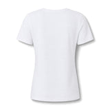 Crescent Moon & Lotus Graphic V-Neck Tee
