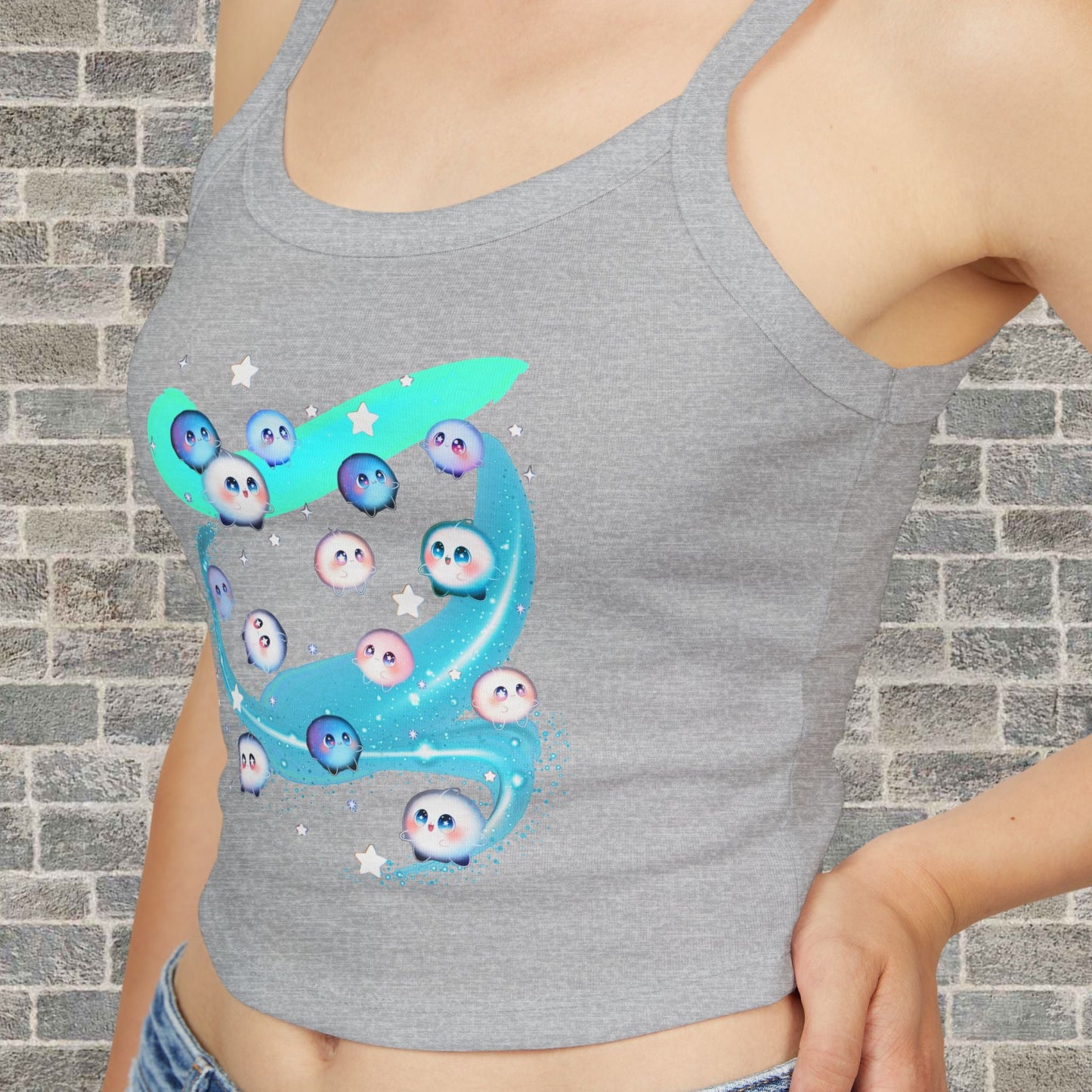Kawaii Bubble Puffball (didn't know what to name them) Tank Top Printify