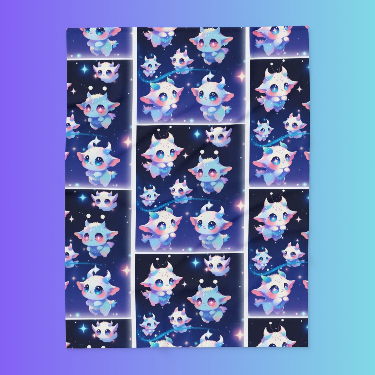 Moon Star Sprites, Arctic Fleece Blanket Printify