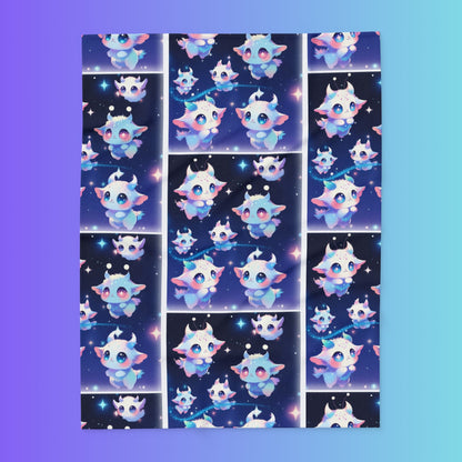 Moon Star Sprites, Arctic Fleece Blanket Printify