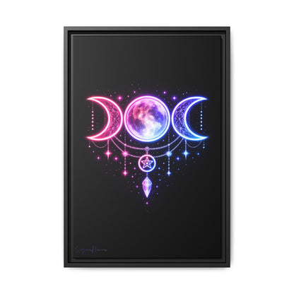 Triple Moon Framed Canvas