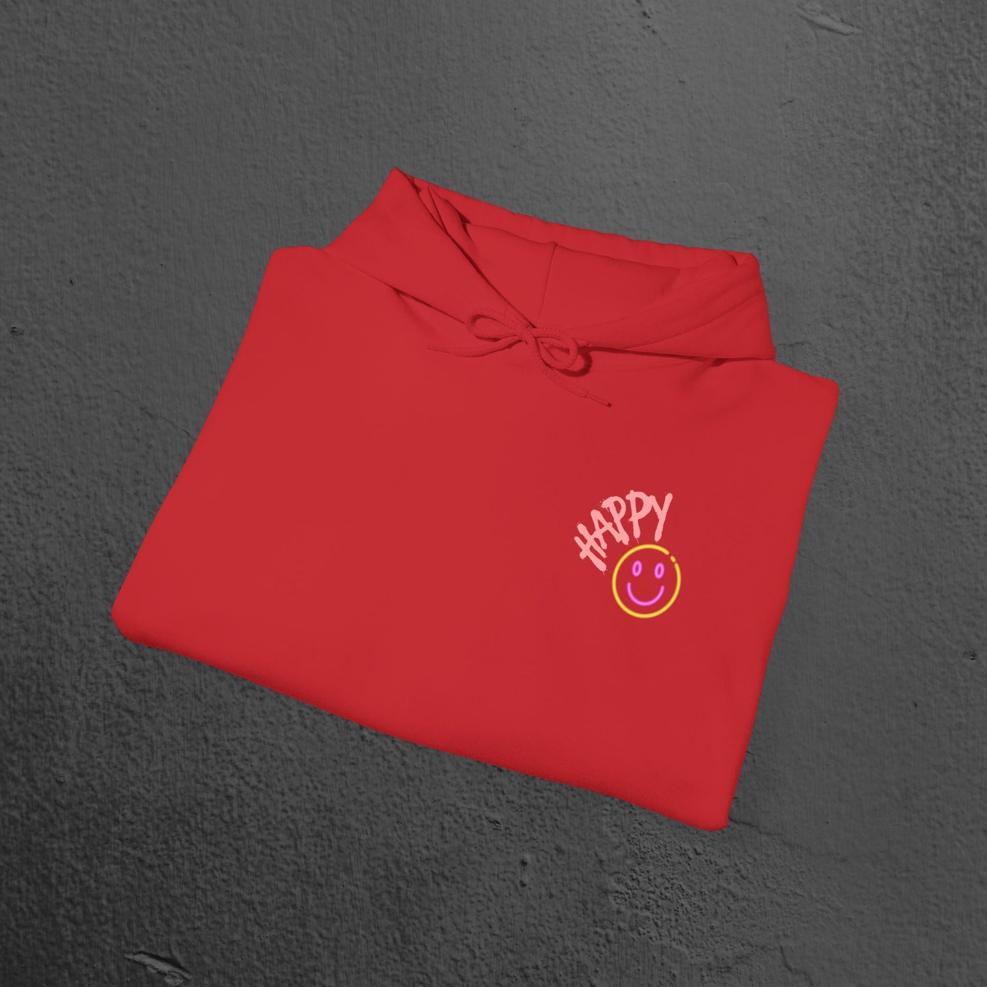 Neon Smiley Face Collage Hoodie Printify