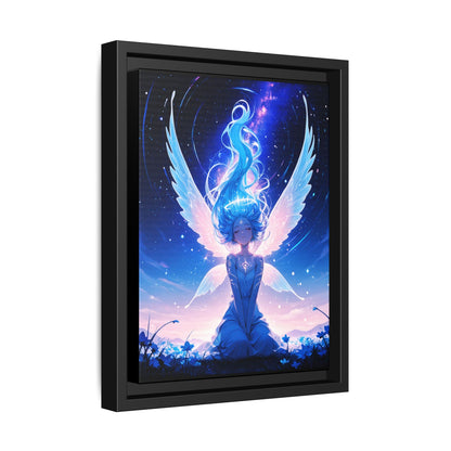 Blue Angel Fantasy Artwork framed canvas | Matte Canvas Printify