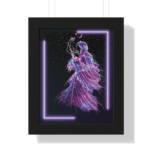 Galaxy Maiden Framed Poster
