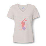 Mystic Moon & Hand V-Neck Tee