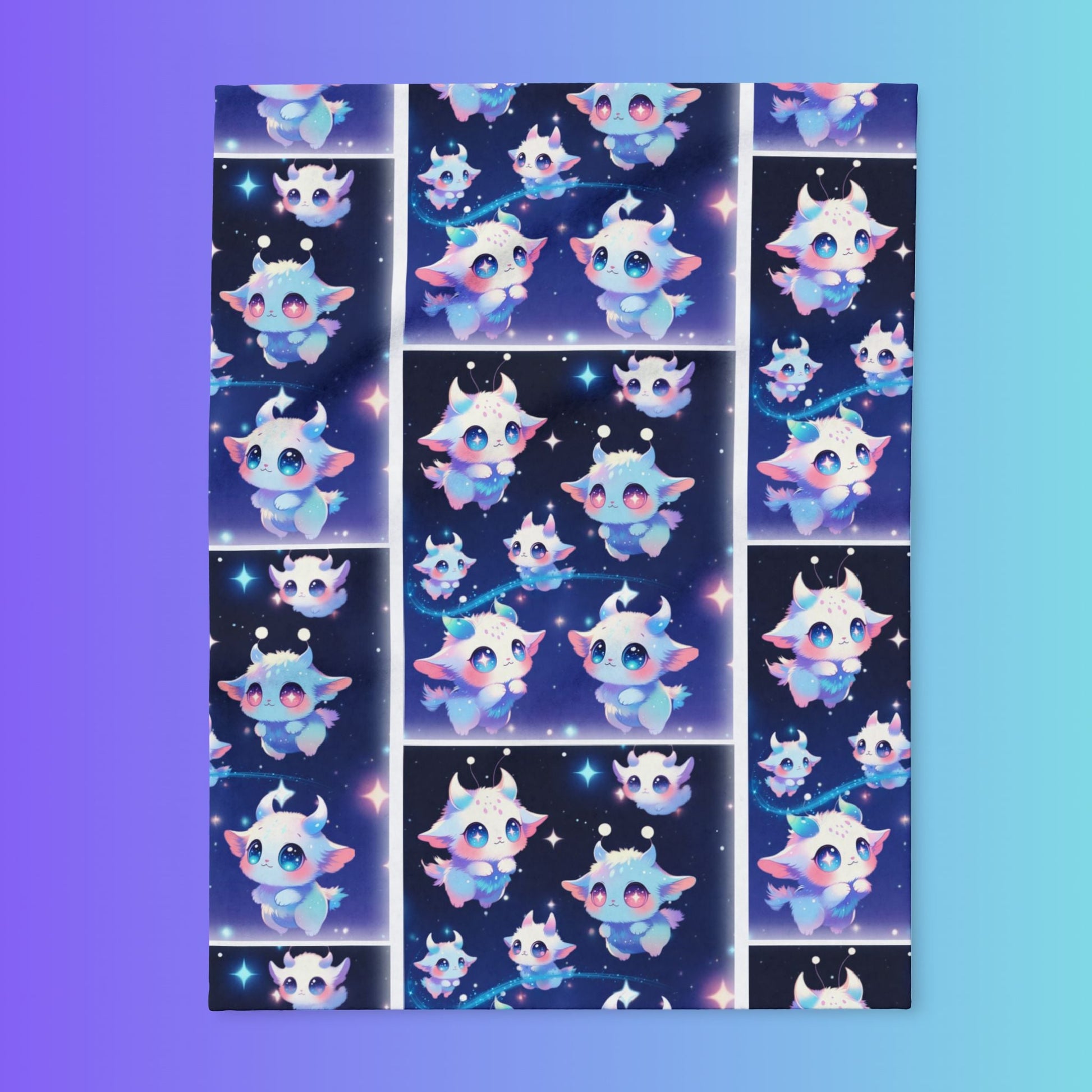 Moon Star Sprites, Arctic Fleece Blanket Printify