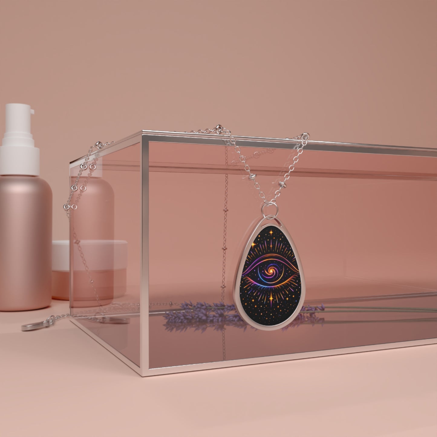 Infinite Cosmic Eye, Oval Necklace