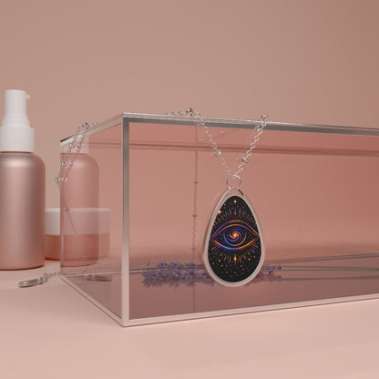Infinite Cosmic Eye, Oval Necklace
