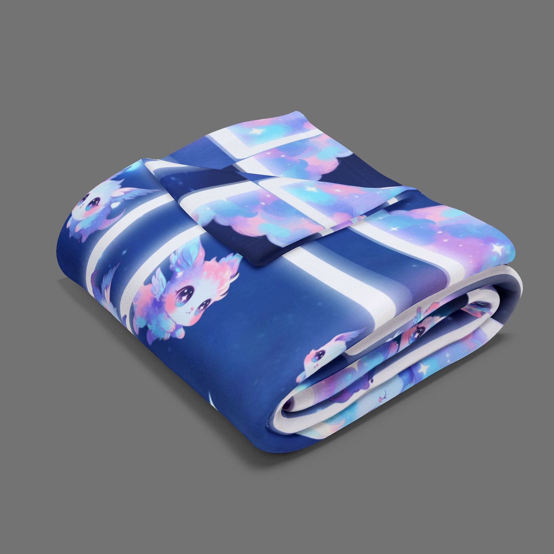 Cloud Kitty Sprites, Arctic Fleece Blanket Printify