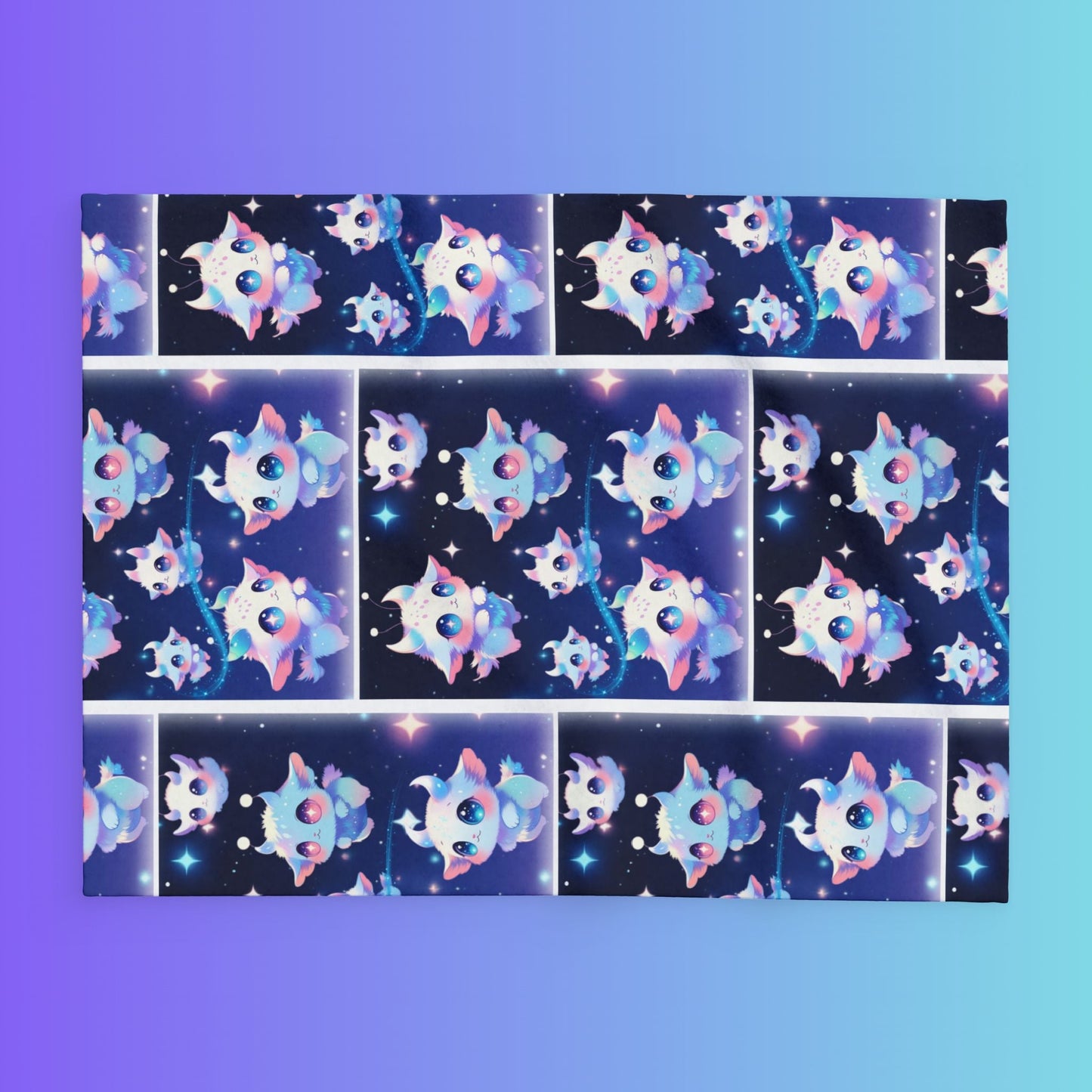 Moon Star Sprites, Arctic Fleece Blanket Printify