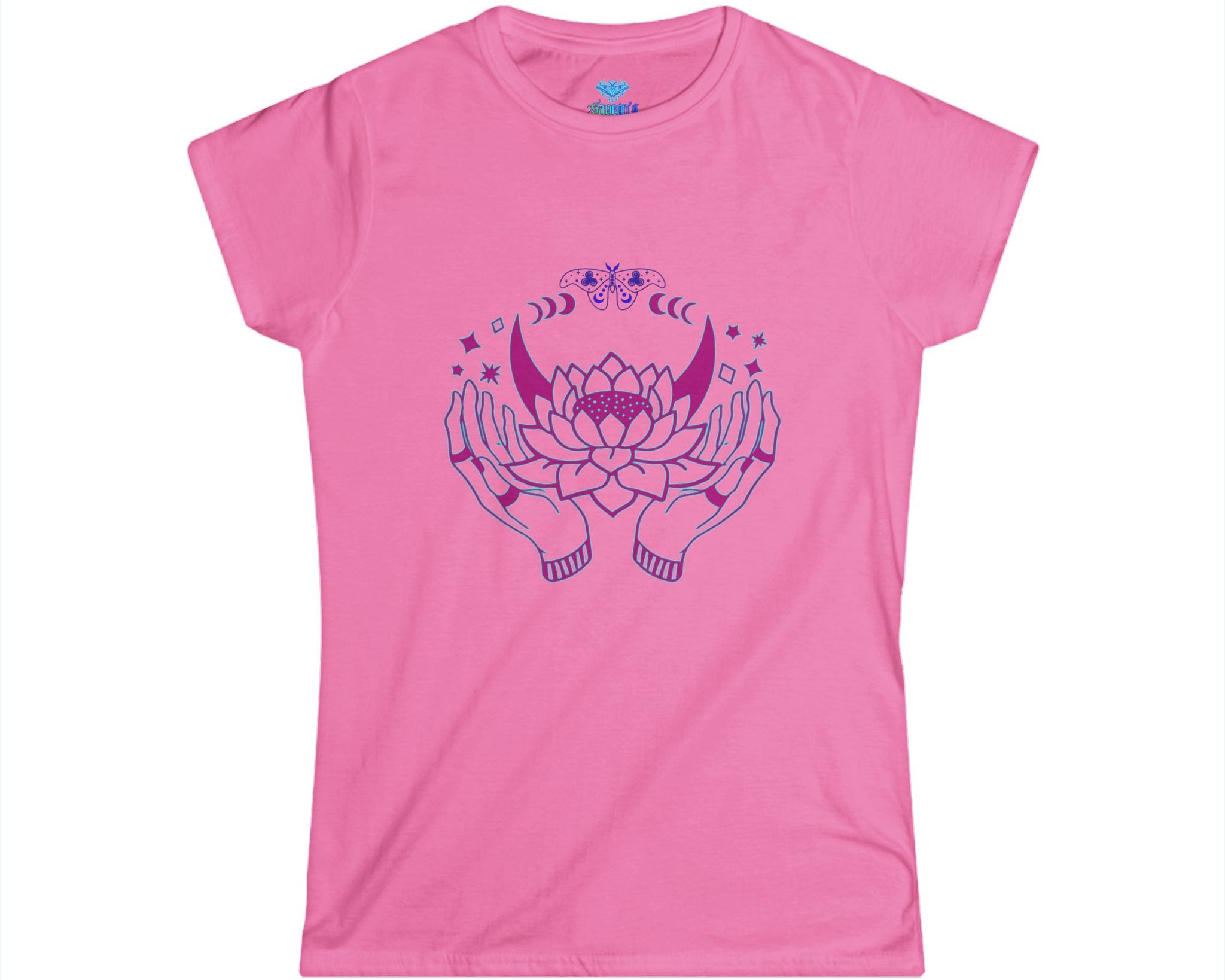 Lotus Hands Floral Short Sleeve Women's T-Shirt